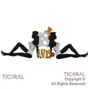 CARTEL 18 A�OS GOMA EVA PLATA LUX LB x 1